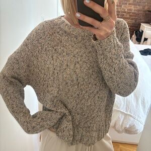Jenni Kanye Cropped Cocoon Crewneck Sweater size S